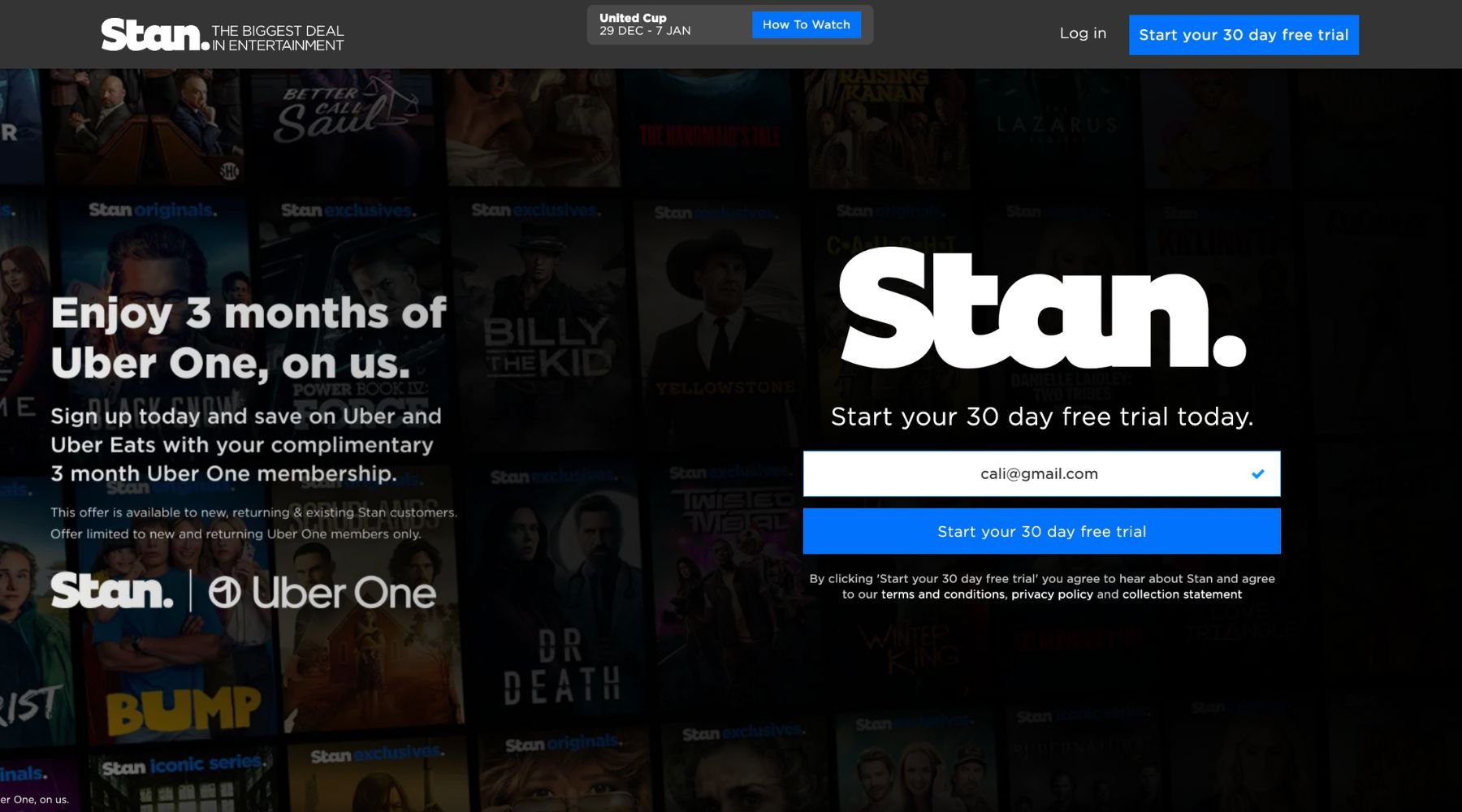Step 2 on Stan Free Trial Sign up