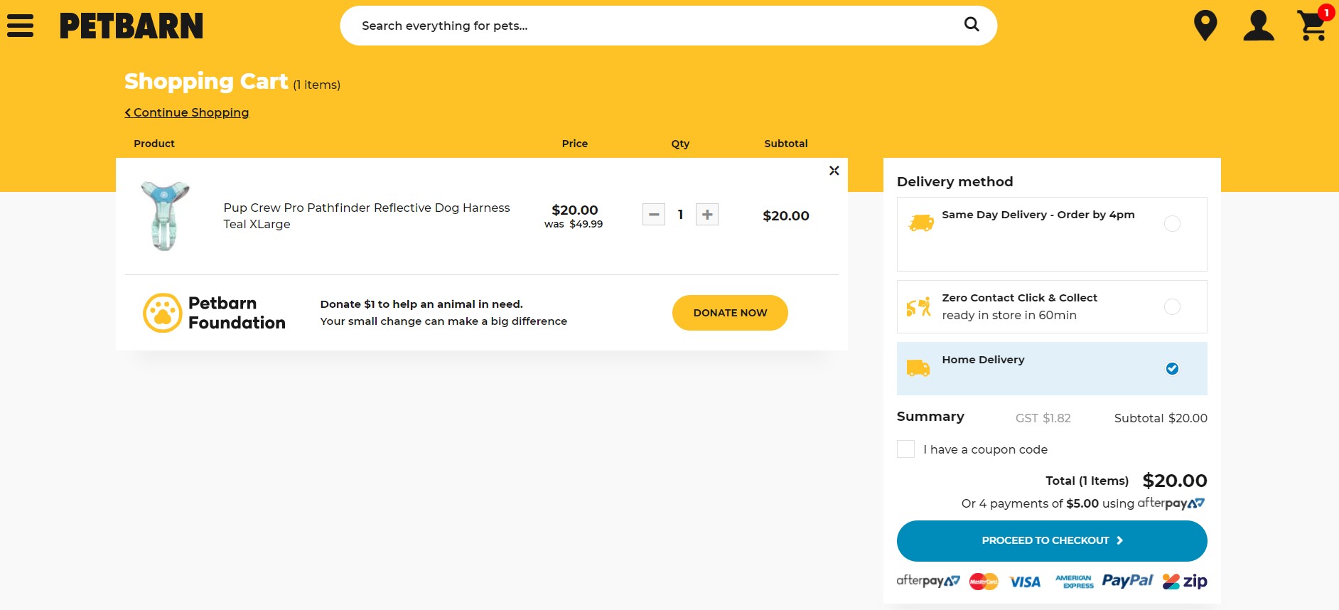 Petbarn coupon code check box | Finder AU