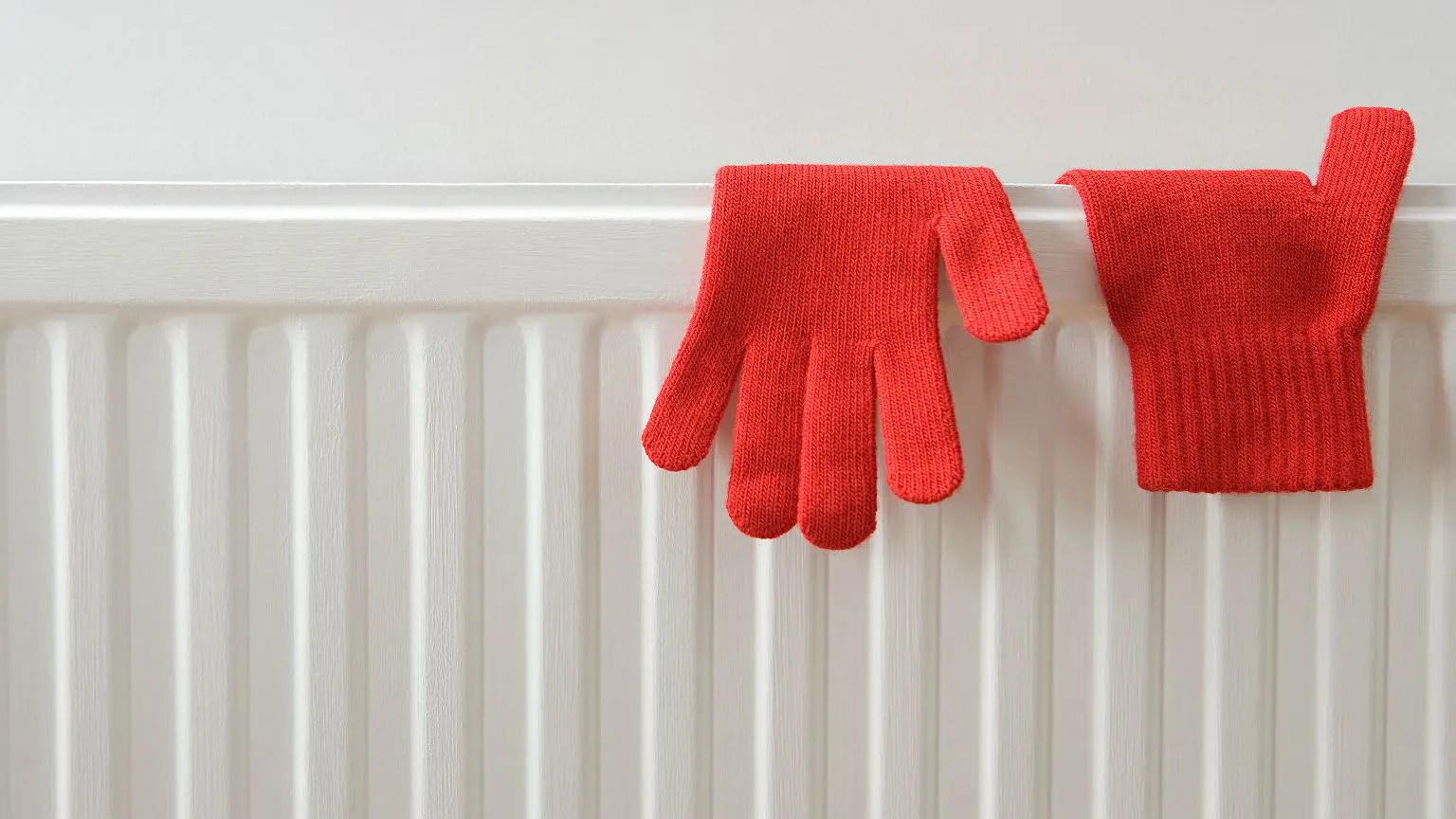 red gloves and heater