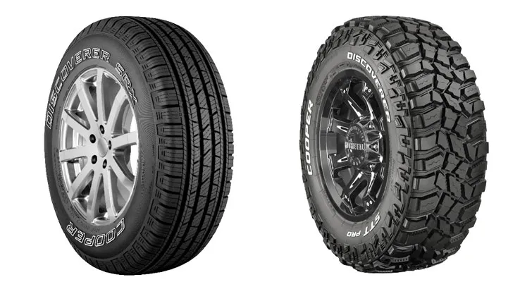 A 90% road biased tyre, vs a 20% one, by Cooper Tires