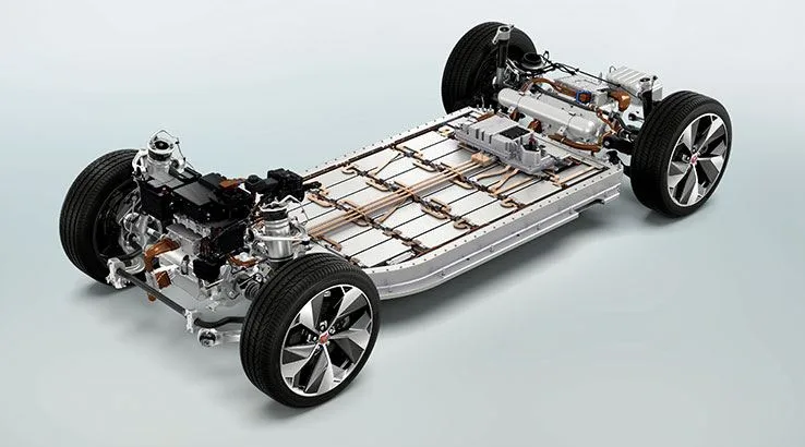 Jaguar I-Pace architecture, including motor, battery and suspension