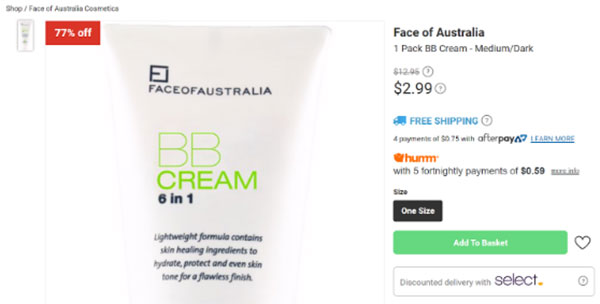 Ozsale product page