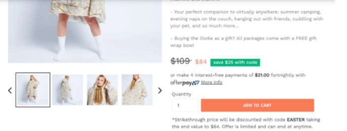 The Oodie Product Page