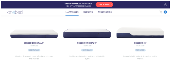 Onebed Browse Page