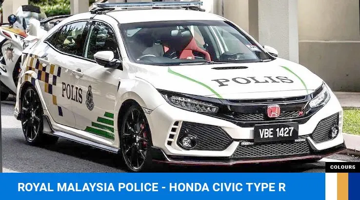 The Royal Malaysian Police have some Honda Civic Type Rs. This is probably the police car we'd most love to own!