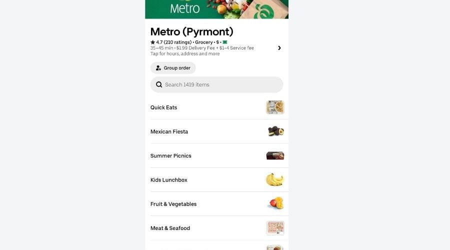 Image: Tegan Jones/Finder UberEats grocery delivery review
