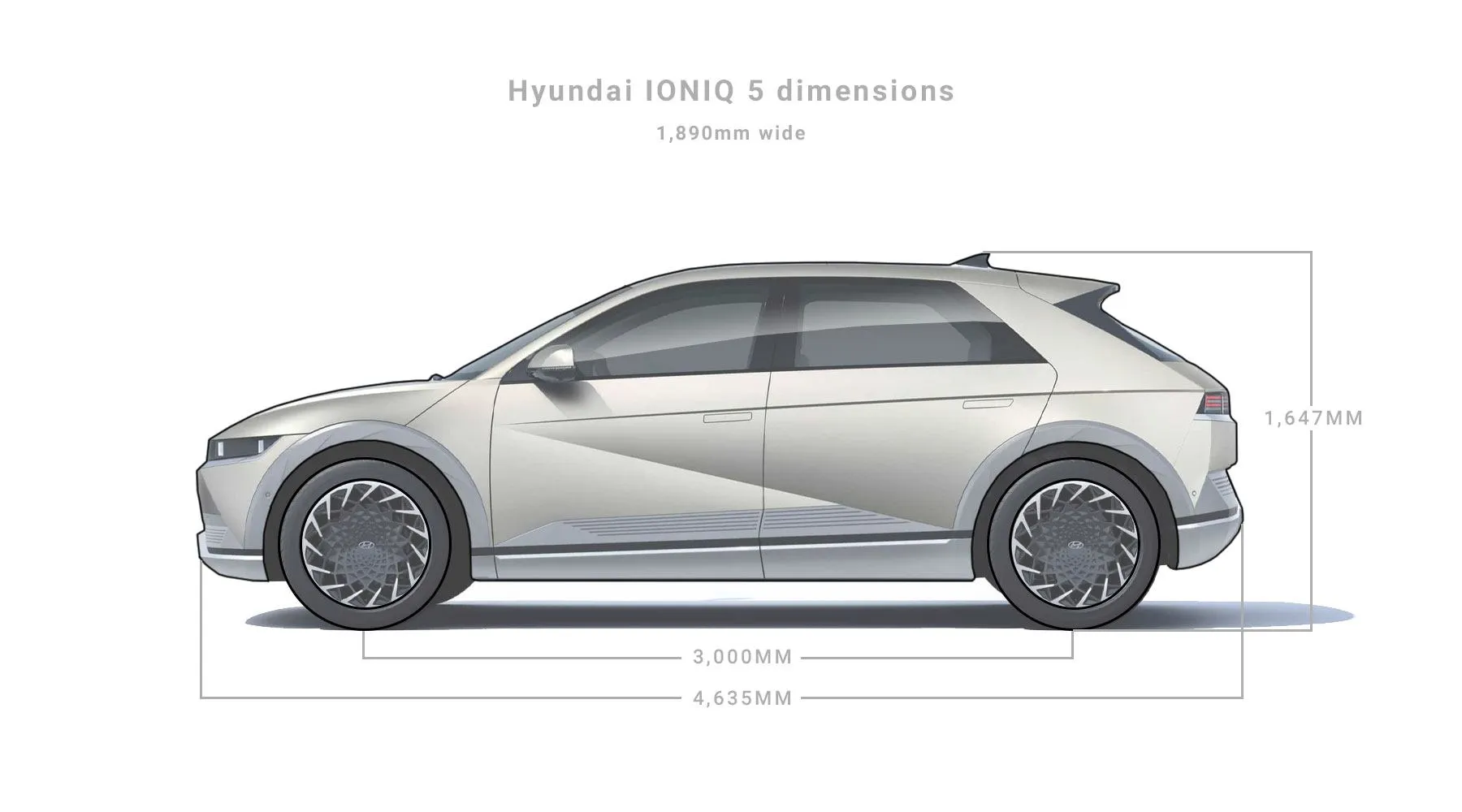 Hyundai IONIQ 5 exterior dimensions