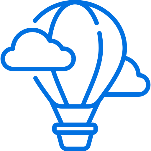 Hot air balloon icon