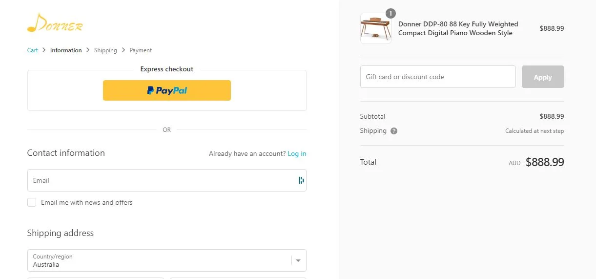 Donner discount page