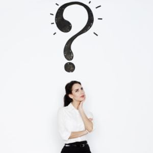 girl with question mark