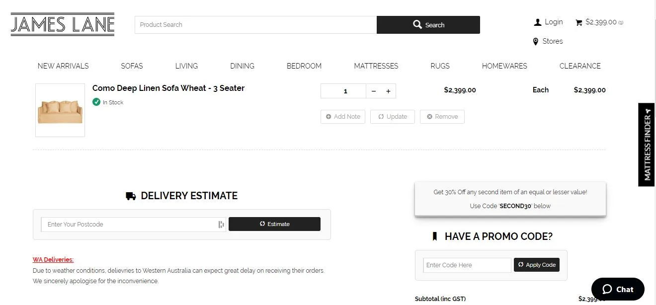 Step 3 of James Lane