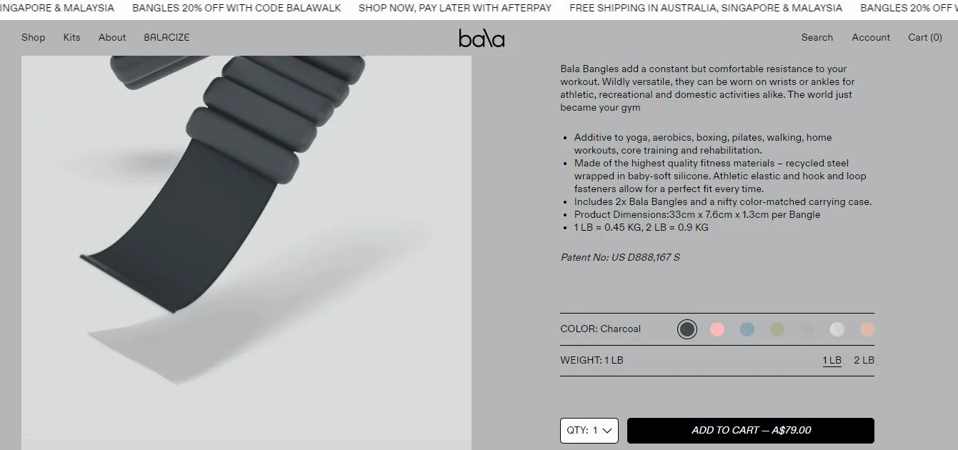 How to use Bala discount code first step