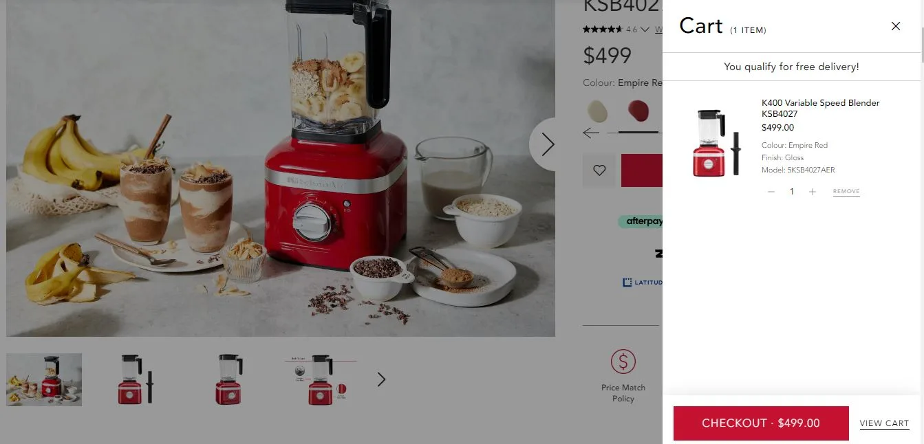 KitchenAid how to use promo code step 2