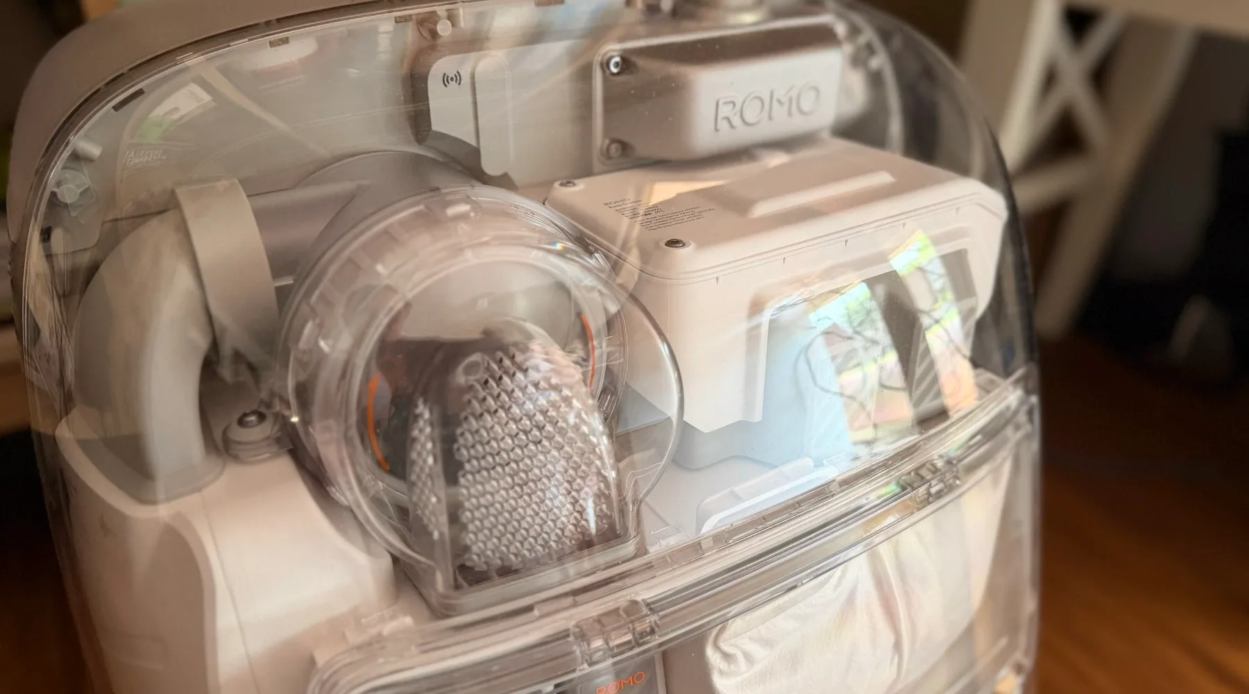 Image: Nick Broughall/Supplied Close up of the ROMO P's transparent body