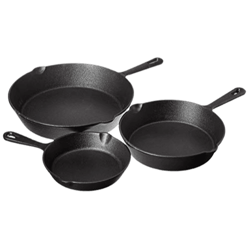 Jim Beam 3 Piece Pre-Seasoned Cast Iron Set