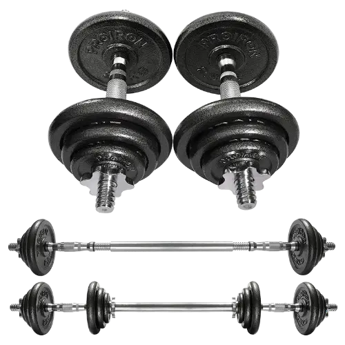 PROIRON 20kg Cast Iron Adjustable Dumbbell Set