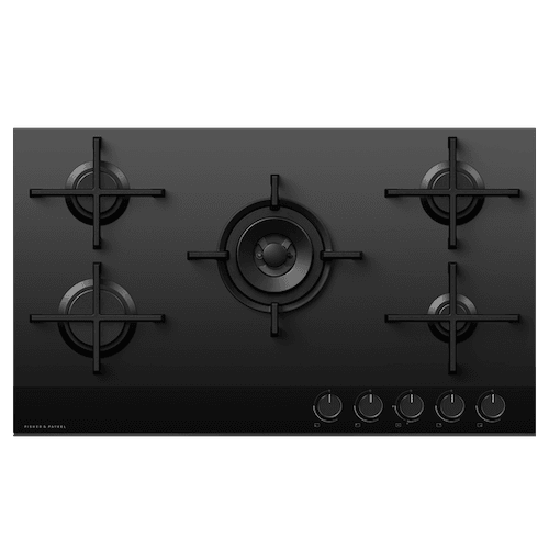 Fisher & Paykel 900mm 5 Burner Natural Gas on Glass Cooktop