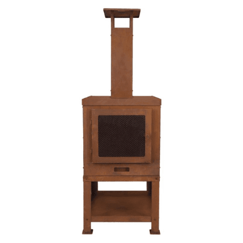 Rusty Slim Outdoor Fireplace