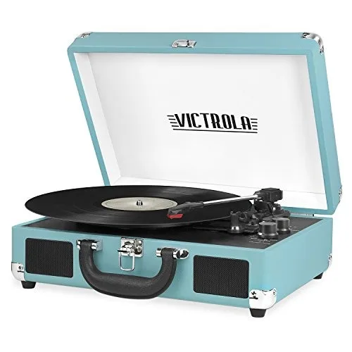 Victrola Vintage 3-Speed Bluetooth Suitcase Turntable with Speakers