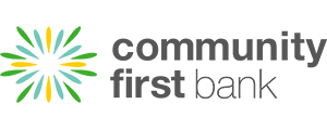 Community First Bank logo