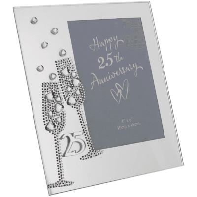 25th Wedding Anniversary Glass Photo Frame: $15.99