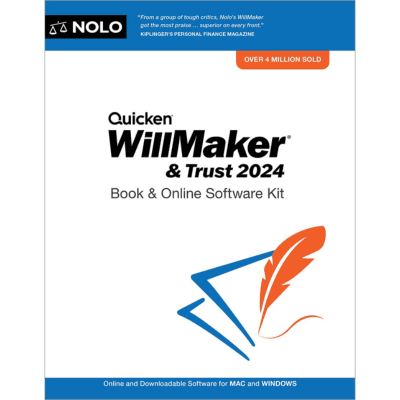 Quicken Willmaker & Trust 2024: Book & Online Software Kit: $157.67