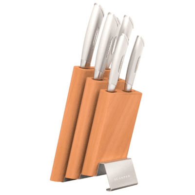 72% off Scanpan 7 Piece Steel Knife Block Set: $198