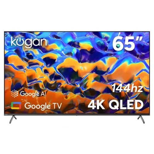 Kogan 65 inch QLED 4K 144Hz Smart AI Google TV